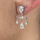 Diamond Chandelier Earrings 2.28 Carat White Gold 14K