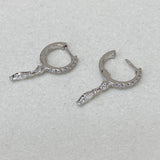 Diamond Dangle Earrings 0.6 ct White Gold