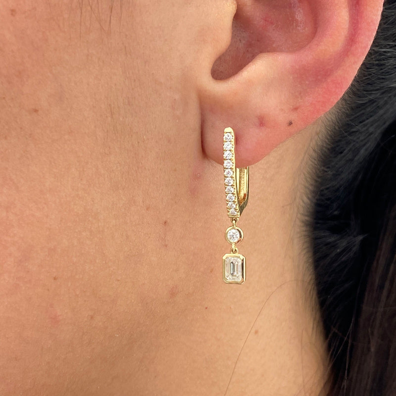 Diamond Dangle 1.27 Carat Yellow Gold 14K