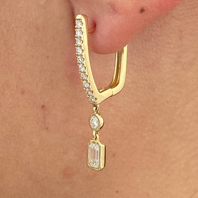 Diamond Dangle 1.27 Carat Yellow Gold 14K