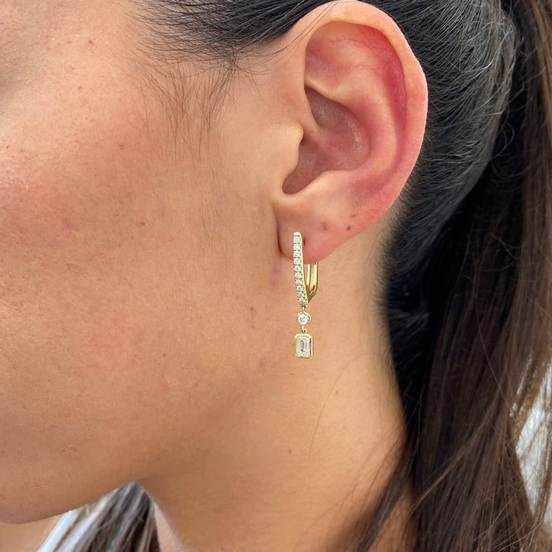 Diamond Dangle 1.27 Carat Yellow Gold 14K