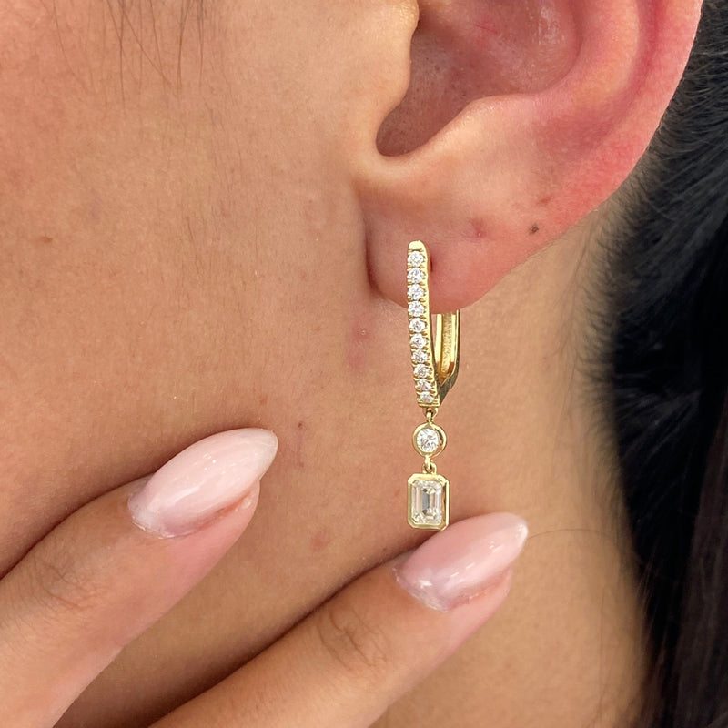 Diamond Dangle 1.27 Carat Yellow Gold 14K