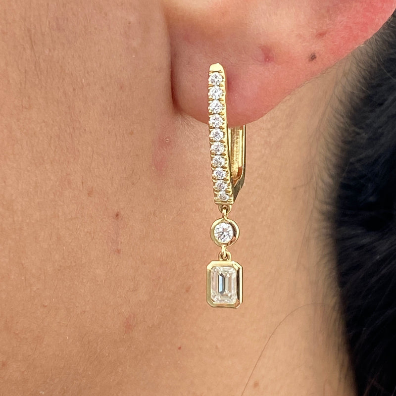 Diamond Dangle 1.27 Carat Yellow Gold 14K