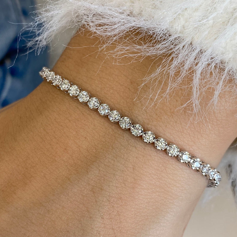 Diamond Tennis Bracelet 1.60 ct White Gold