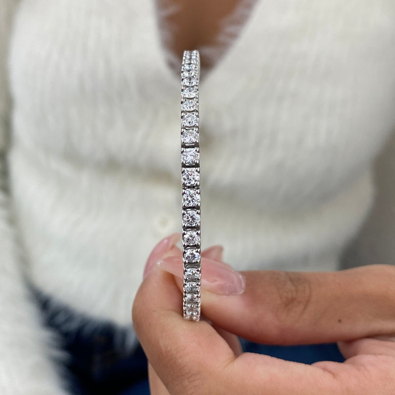 Diamond Tennis Bracelet 4.53 Carat White Gold 14K