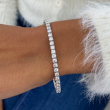 Diamond Tennis Bracelet 4.53 Carat White Gold 14K