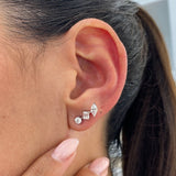 Diamond Stud Earrings 1.16 Carat White Gold 14K