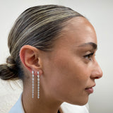 Diamond Drop Earrings 4.24 Carat White Gold 14K