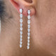 Diamond Drop Earrings 4.24 Carat White Gold 14K