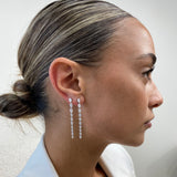Diamond Drop Earrings 4.24 Carat White Gold 14K