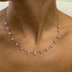 Diamond Chain Necklace 1.99 Carat White Gold 14K