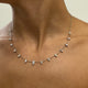Diamond Chain Necklace 1.99 Carat White Gold 14K