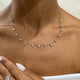 Diamond Chain Necklace 1.99 Carat White Gold 14K