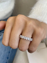Diamond Eternity Ring 3.41 Carat White Gold 14K