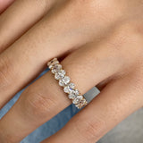 Diamond Eternity Ring 4.06 Carat Yellow Gold 14K
