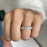 Diamond Eternity Ring 4.06 Carat Yellow Gold 14K