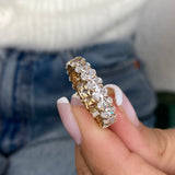 Diamond Eternity Ring 4.06 Carat Yellow Gold 14K