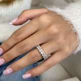 Diamond Eternity Ring 4.12 Carat White Gold 14K