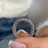 Diamond Eternity Ring 4.12 Carat White Gold 14K