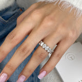 Diamond Eternity Ring 6.31 Carat White Gold 14K
