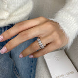 Diamond Eternity Ring 6.31 Carat White Gold 14K