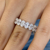 Diamond Eternity Ring 5.63 Carat White Gold 14K
