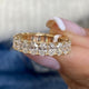 Diamond Eternity Ring 3.88 Carat Yellow Gold 14K