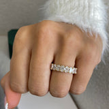 Diamond Eternity Ring 3.88 Carat Yellow Gold 14K