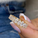 Diamond Eternity Ring 3.88 Carat Yellow Gold 14K