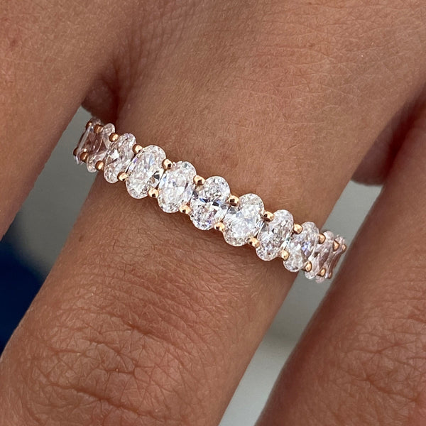 Diamond Eternity Ring 1.73 Carat Rose Gold 14K