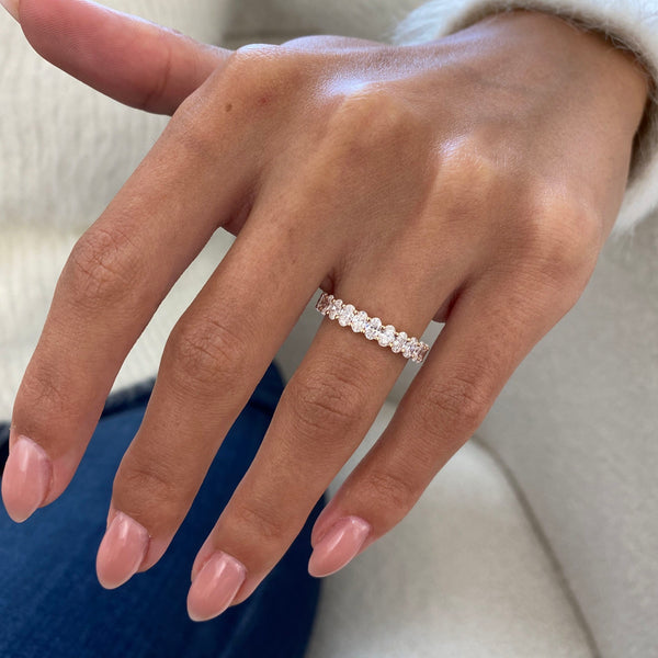 Diamond Eternity Ring 1.73 Carat Rose Gold 14K