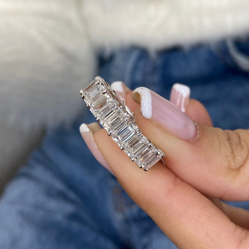 Diamond Eternity Ring 8.25 Carat White Gold 14K