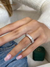 Diamond Eternity Ring 4.86 Carat White Gold 14K