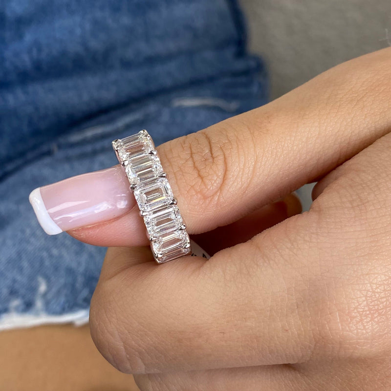Diamond Eternity Ring 10.86 Carat White Gold 14K