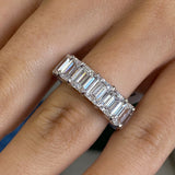 Diamond Eternity Ring 10.86 Carat White Gold 14K
