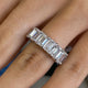 Diamond Eternity Ring 10.86 Carat White Gold 14K