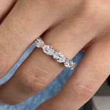 Diamond 5 stone ring 1.64 Carat White Gold 14K
