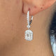Diamond Dangle Earrings 2.40 Carat White Gold 14K