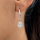 Diamond Dangle Earrings 2.22 Carat White Gold 14K