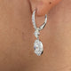 Diamond Dangle Earrings 2.22 Carat White Gold 14K