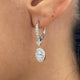 Diamond Dangle Earrings 2.22 Carat White Gold 14K