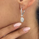 Diamond Dangle Earrings 2.22 Carat White Gold 14K