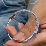 Diamond Bangle 3.23 Carat White Gold 14K