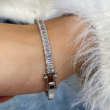 Diamond Bangle 3.23 Carat White Gold 14K