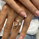 Diamond Three Stone Ring 1.68 Carat Rose Gold 14K