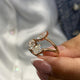 Diamond Three Stone Ring 1.68 Carat Rose Gold 14K