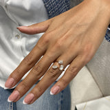 Diamond Three Stone Ring 1.68 Carat Rose Gold 14K
