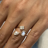 Diamond Three Stone Ring 1.68 Carat Rose Gold 14K