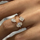 Diamond Three Stone Ring 1.68 Carat Rose Gold 14K