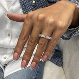 Diamond Half Eternity Band 2.06 Carat White Gold 14K